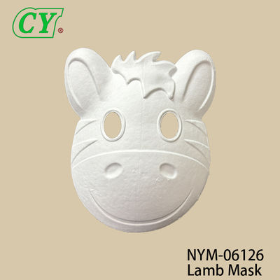 Çevre dostu Biyodegradable Pulp Molded Animal Mask Custom Drawable & Sprayable Halloween kutlamaları için
