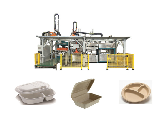 100mmx800mm Termal Şekillendirme Şeker Kamışı Bagasse Plaka Makineleri Özelleştirilebilir Boyut