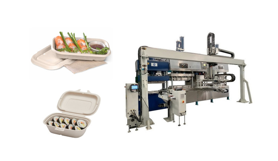 Termoform Islak Presleme için CE Virgin Pulp Kalıplı Sofra Makinesi