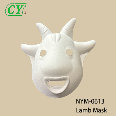 Çevre dostu Biyodegradable Pulp Molded Animal Mask Custom Drawable & Sprayable Halloween kutlamaları için