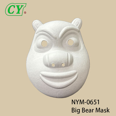 Çevre dostu Biyodegradable Pulp Molded Animal Mask Custom Drawable & Sprayable Halloween kutlamaları için