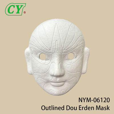 Beyaz Kendin Yap Tam Yüz Maskeleri Parti Yüz Maskeleri Hamur Malzemesi Boyanabilir Kağıt Maske Cadılar Bayramı İçin