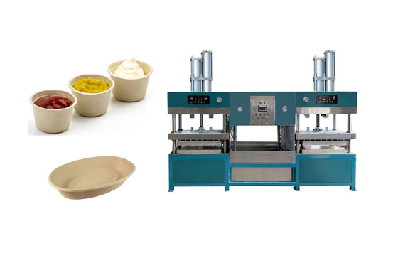 Tek Kullanımlık Elyaf Paket Yemek Yemek Tepsisi Çorba Kasesi Makinesi
