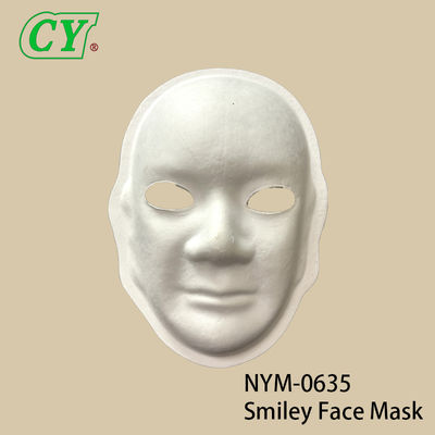 Beyaz Kağıt Hamuru El Boyaması Gülümseme Yüz Cosplay Maskeleri Kendin Yap Venedik Yüz Maskeleri Parti Maskeleri